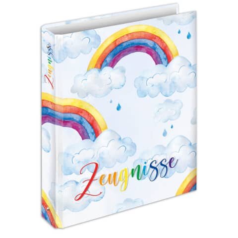 RNK Zeugnisringbuch Rainbow - A4, 4 Ring-Mechanik