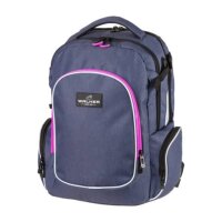 WALKER Schulrucksack Wizzard Campus Evo - blue ivy / pink