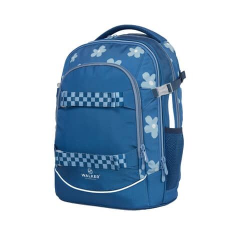 WALKER FAME 2.0 Walker Schulrucksack Fame 2.0 90ies Flower Powder Kunstfaser hellblau