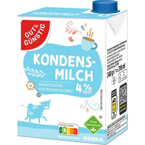 GUT & GÜNSTIG Kondensmilch 4% - 340 g