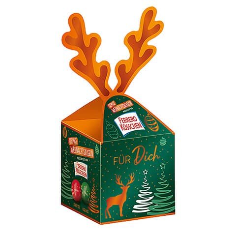 Schokolade Ferrero Küsschen, Weihnachtskugeln Rentier 180g