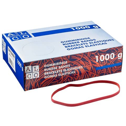 ALCO Gummiband Naturkautschuk - 6 x 200 mm, rot, 1.000 g