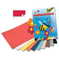 FOLIA Moosgummi - 29 x 40 cm, hochrot