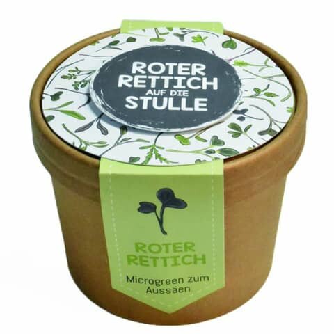 WUNDERLE Aussaat-Pott Microgreens Roter Rettich