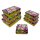 Geschenkkarton Päckchen bunt/gelb - 8-tlg. flach