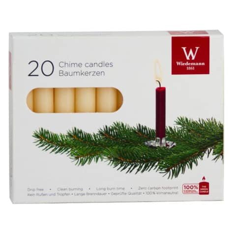 Christbaumkerze - bisquit, 20 Stück