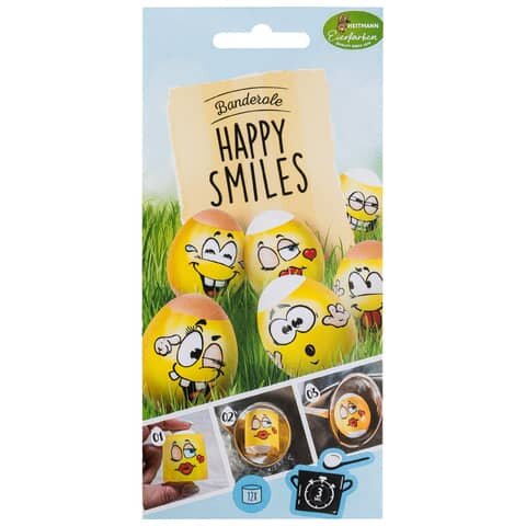 Oster Banderole Happy Smiles - 6 Motive, 12 Stück sortiert