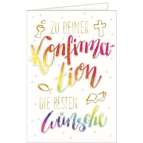 Konfirmationskarte geprägt - inkl. Umschlag