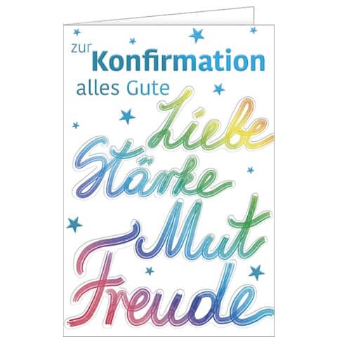 Konfirmationskarte geprägt - inkl. Umschlag