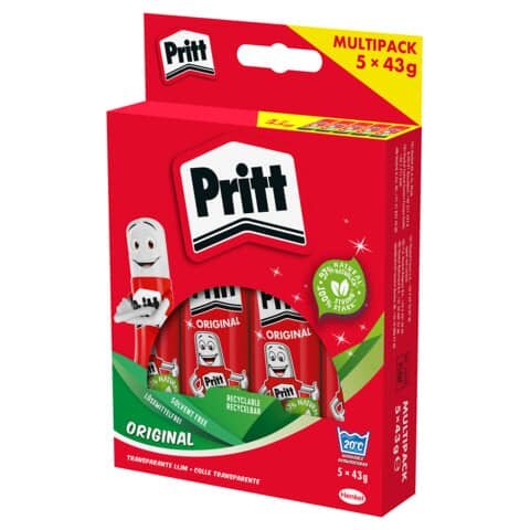 4 + 1 GRATIS: 4 Pritt Klebestifte 43,0 g + GRATIS 1 St.
