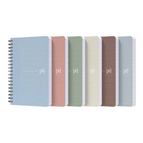 OXFORD Spiralbuch My RecUp - 9 x 14 cm, 5 mm kariert, 90 Blatt, sortiert, SCRIBZEE®