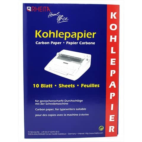 RHEITA Kohlepapier - A4, 10 Blatt, schwarz