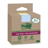 POST-IT Haftnotiz Super Sticky 100% Recycling Notes - 76...