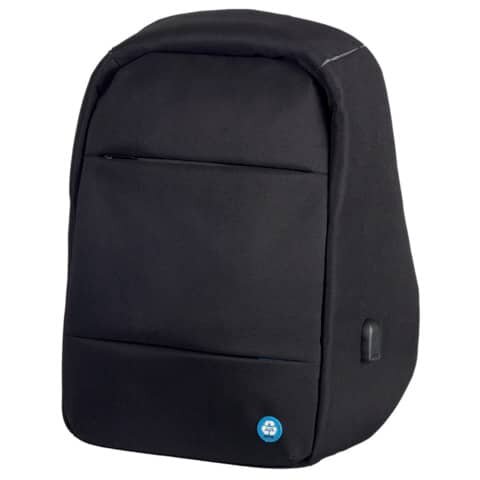LIGHTPAK STOP® OCEAN PLASTIC Laptop-Rucksack RPET Kunstfaser schwarz bis 39,6 cm (15,6 Zoll)