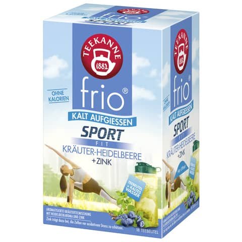 TEEKANNE frio® Sport Fit - Kräuter-Heidelbeere + Zink - 18 Beutel