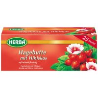 HERBA Tee Hagebutte mit Hibiskus 25 Beutel x 2,0 g