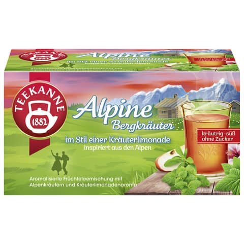 TEEKANNE Alpine Bergkräuter Tee 18 Portionen