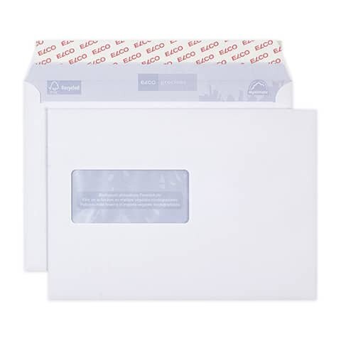 ELCO Briefumschläge Proclima DIN C5 mit Fenster weiß haftklebend 500 St.