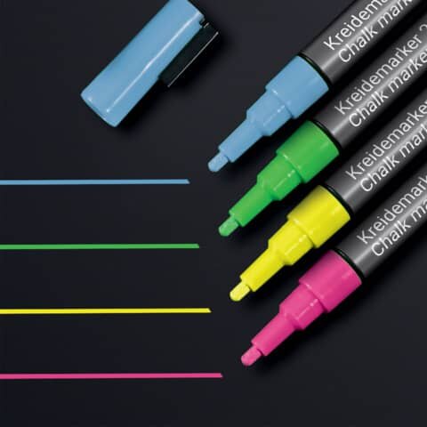 SIGEL Kreidemarker farbsortiert 1,0 - 2,0 mm, 4 St.