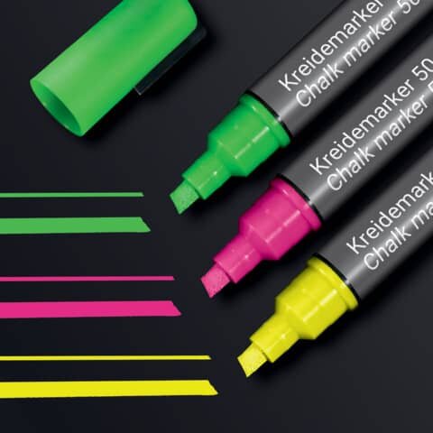 SIGEL Kreidemarker farbsortiert 1,0 - 5,0 mm, 3 St.