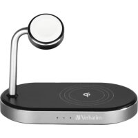 VERBATIM Wireless Charger - 3-in-1, Qi, MFi, WCS-02, schwarz