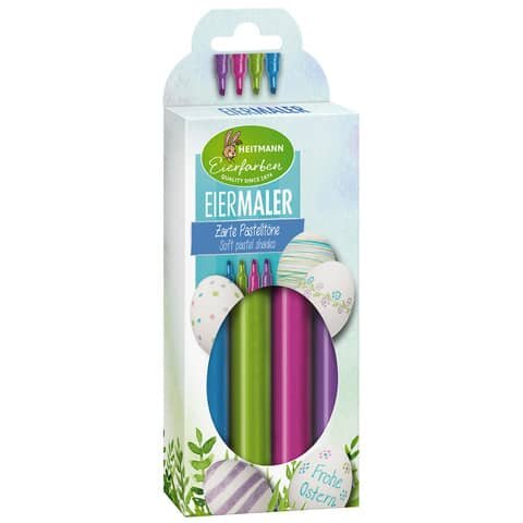 Ostereier Eiermaler pastell - 4 Farben, sortiert