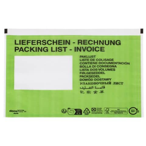 DOCUFIX Dokumententasche, C5, 500 Stück, grün