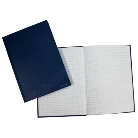DONAU Geschäftsbuch - A5, 96 Blatt, 70 g/qm, kariert, blau