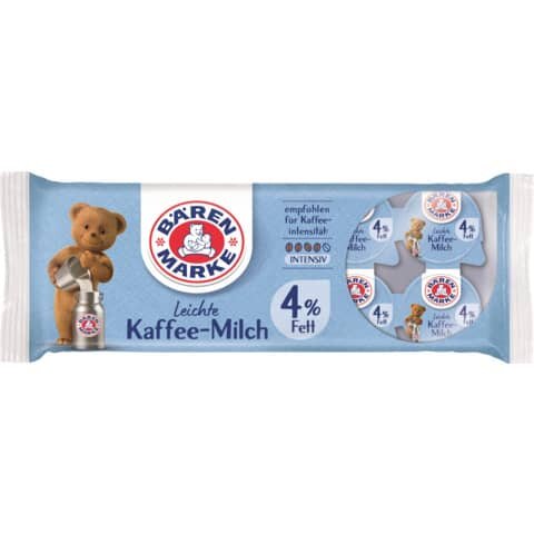 BÄRENMARKE Kaffeesahne Leichte Kaffee-Milch 4% - 10x 7,5 g