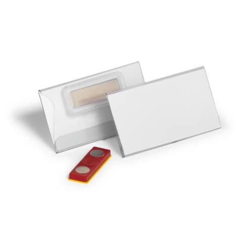 25 DURABLE Namensschilder mit Magnet 7,5 x 4,0 cm
