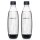 SODASTREAM Trinkflasche Kunststoff 1 Liter - transparent/schwarz, 2er-Pack