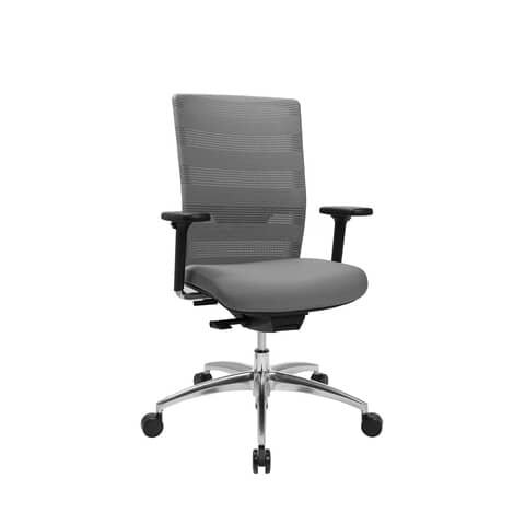 TOPSTAR Drehstuhl SITNESS AIRWORK mit Armlehnen, aluminium/grau