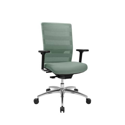 TOPSTAR Drehstuhl SITNESS AIRWORK mit Armlehnen, aluminium/mintgrün