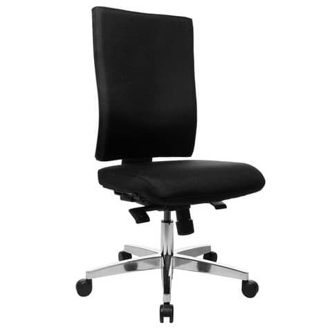 TOPSTAR Bürodrehstuhl Light Star 20 ohne Armlehnen - schwarz, Sicherheitsdoppelrollen für alle Böden