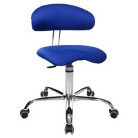 TOPSTAR Drehhocker Sitness 40 mit Lehne - blau,...