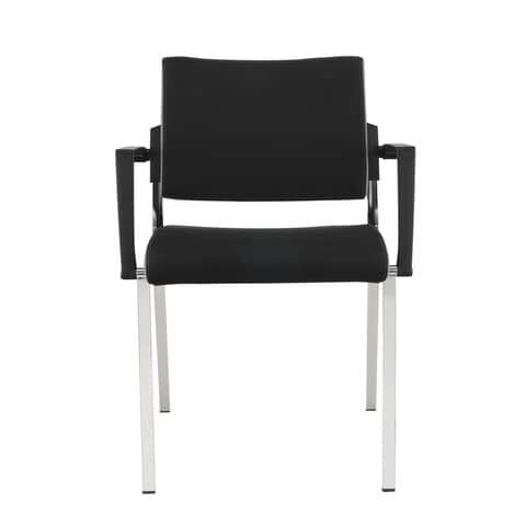 Hammerbacher Besucherstuhl Premium, schwarz ( 2 Stühle Set)